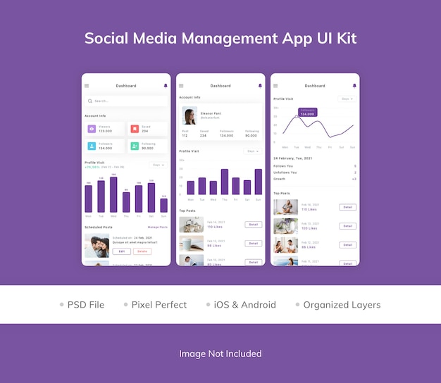 Social Media Management App UI Kit