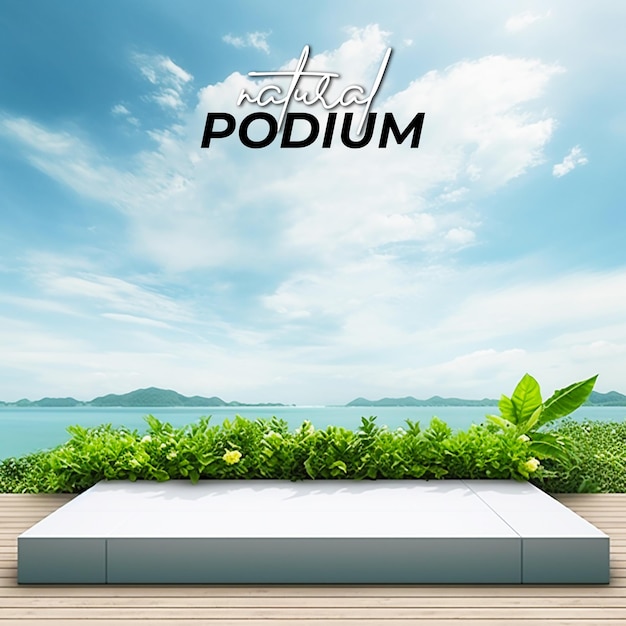 A social media post template for Product display 3d podium background