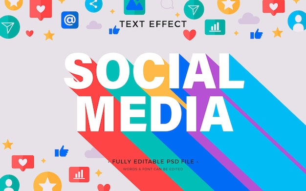 PSD social media text effect