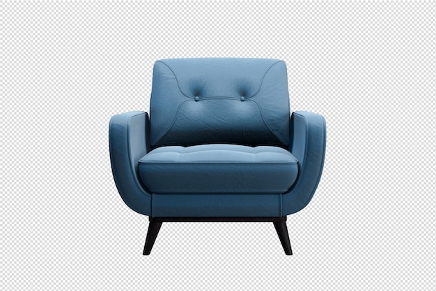 Sofa in 3d rendering isolated