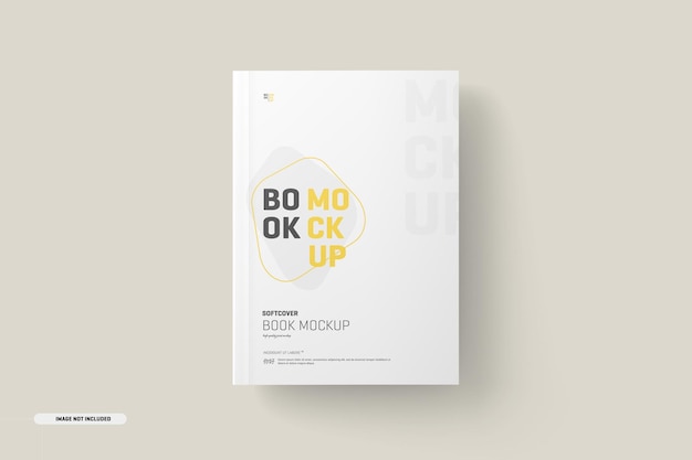 PSD softcover book cover mockup