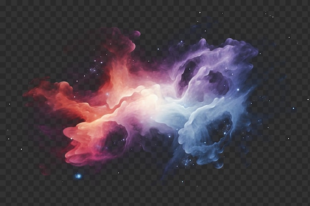 PSD space nebula isolated on transparent background png psd