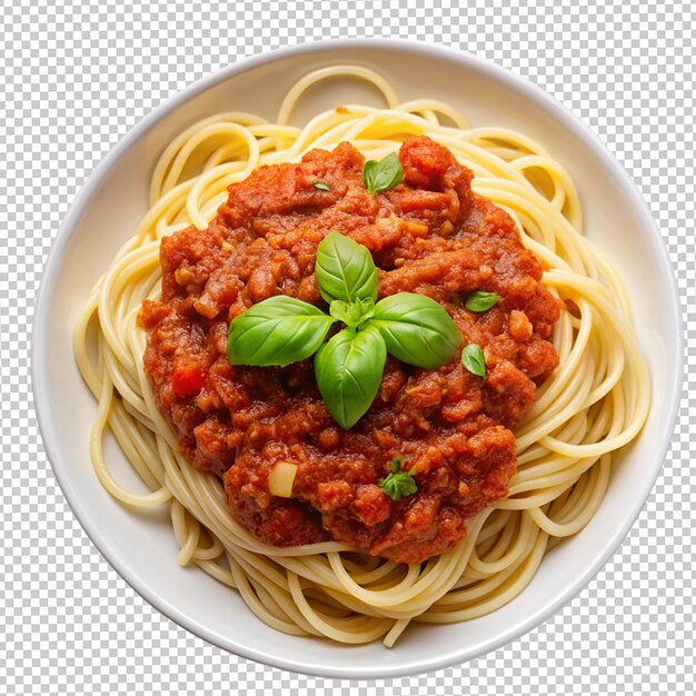 PSD spaghetti with bolognese sauce isolated