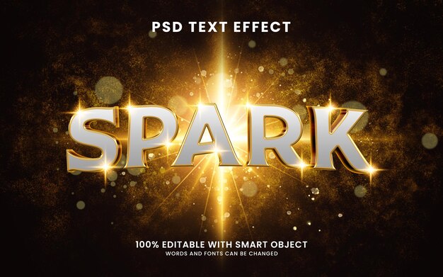 PSD sparkle text effect