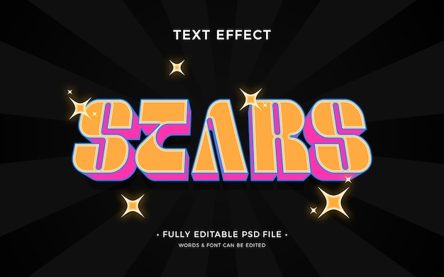 PSD sparkle text effect