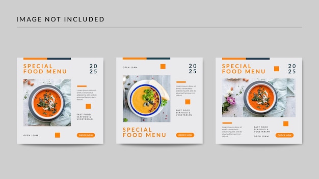 Special food menu social media post template