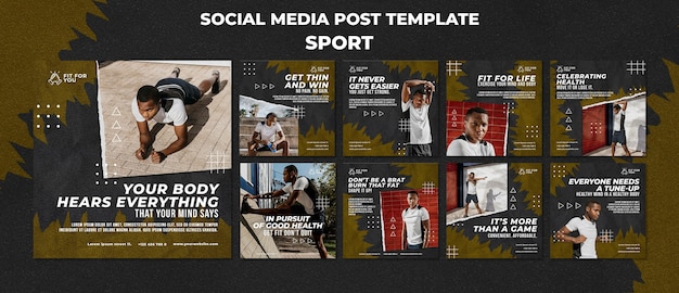 PSD sport social media post template