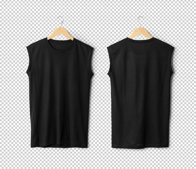 Sport Tank top mockup hanging front and back view Psd template