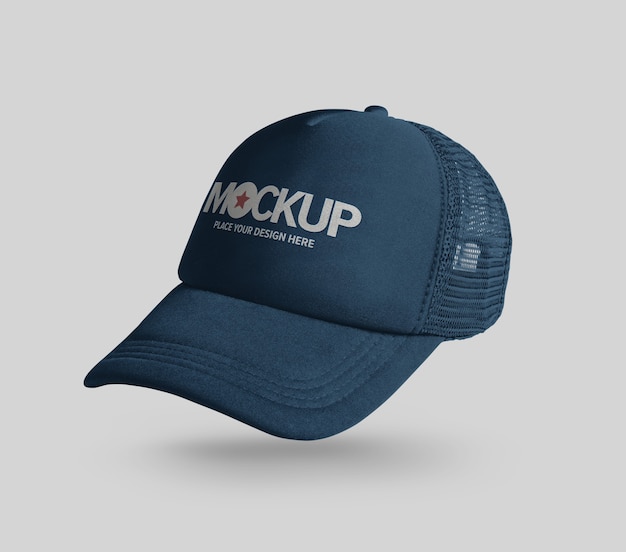 Sports cap logo mockup design isolated