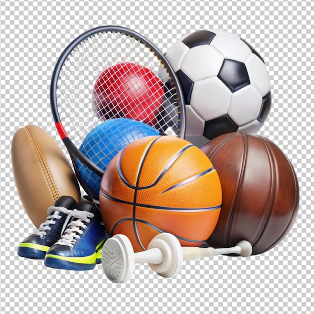 PSD sports equipment transplant background