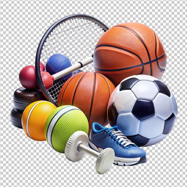 PSD sports equipment transplant background