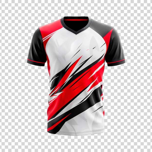 PSD sports jersey design mockup on a white background