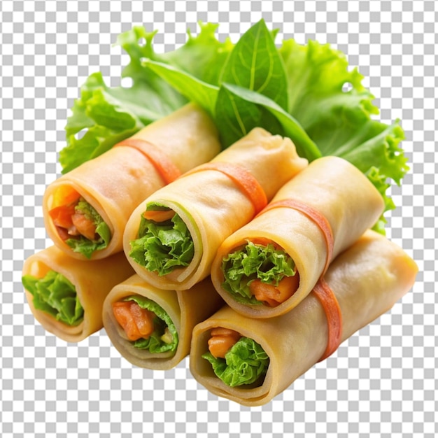 Spring roll on transparent background