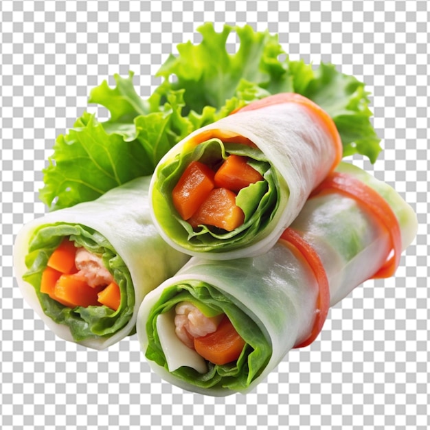 Spring roll on transparent background