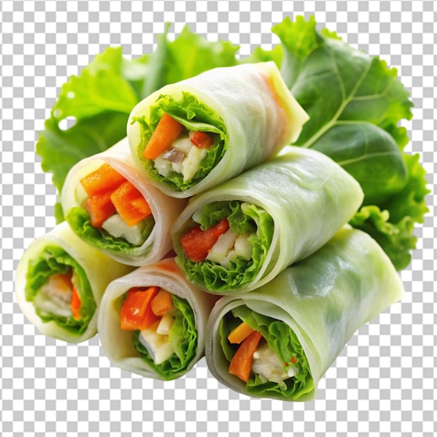 Spring roll on transparent background