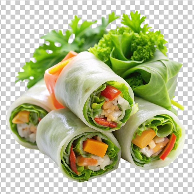 Spring roll on transparent background