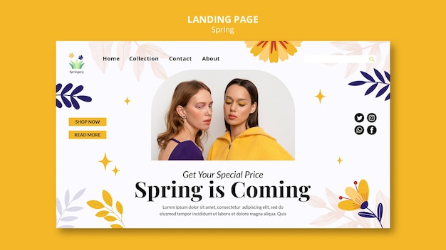 Spring sale landing page