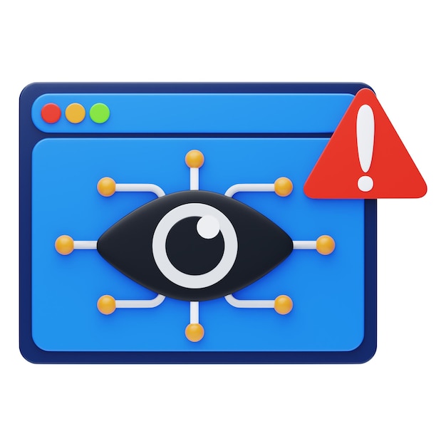 PSD spyware 3d icon