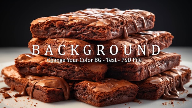 A stack of chocolate brownies