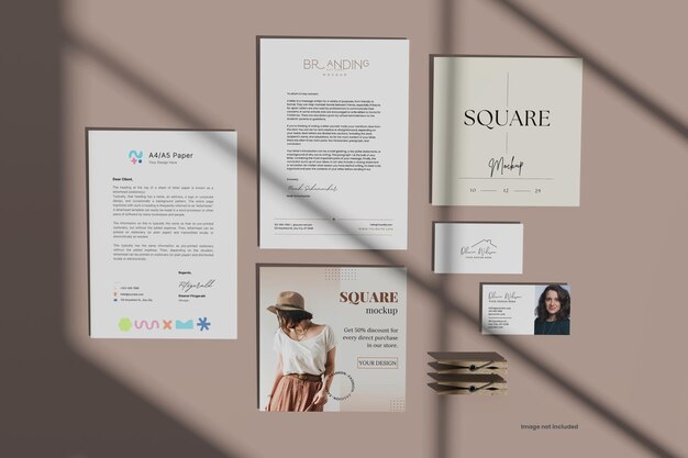 PSD stationery branding mockups