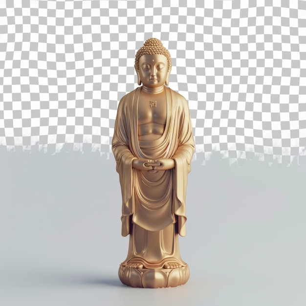 PSD a statue of buddha with a hands clasped in front of it