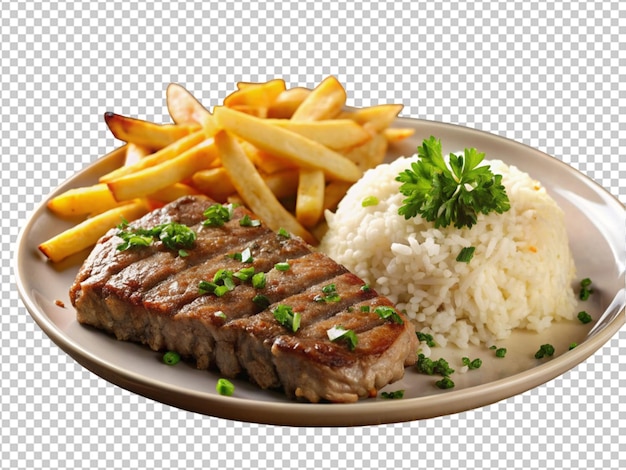 Steak frites transparent background