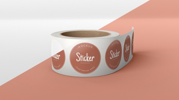 Sticker roll mock up