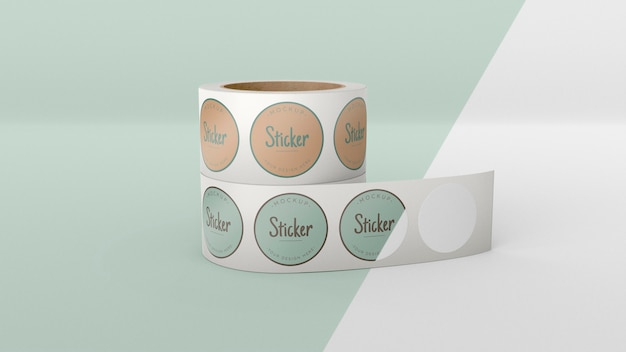 Sticker roll mock up