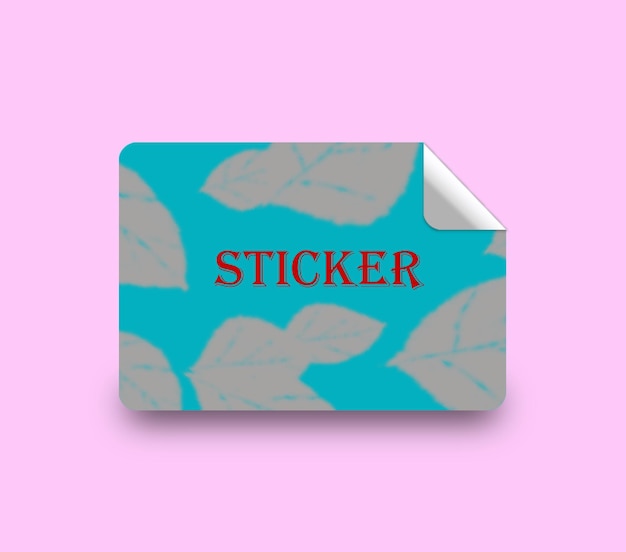 a sticker that says sticker on it