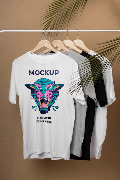 Still life of blank shirt mockup