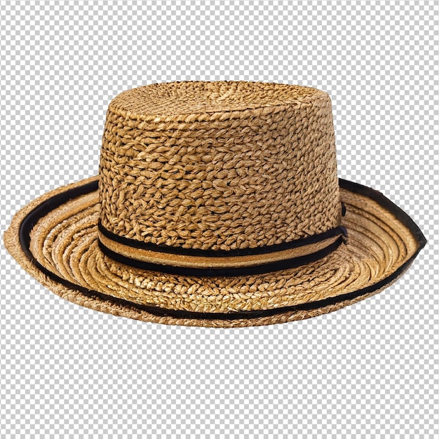 Straw hat for a man On Transparent Background