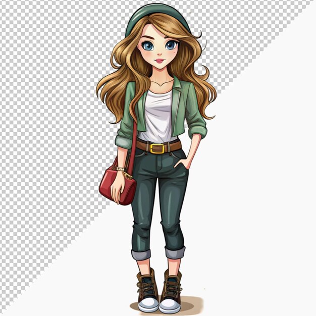 PSD street fashion girl