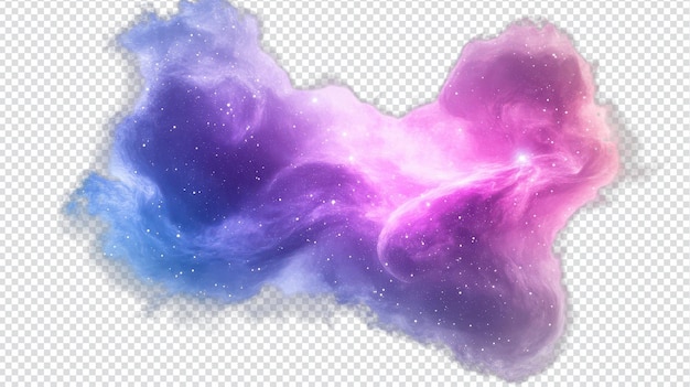 PSD stunning nebula clouds swirling isolated on transparent background perfect for science and art applications