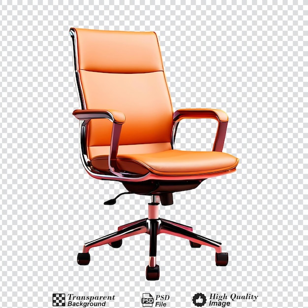 stylish modern office chair isolated on transparent background