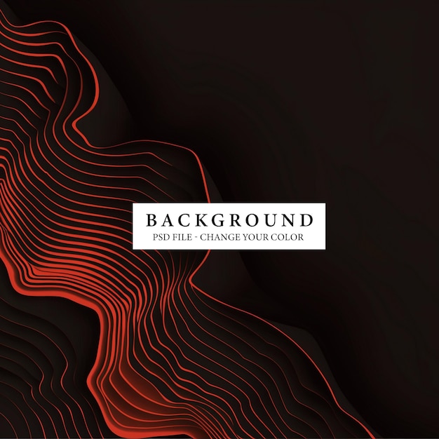 PSD stylish red and white linear abstract background