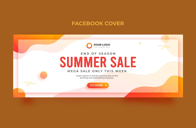 PSD summer sale facebook cover banner