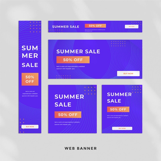 Summer Sale web banner design