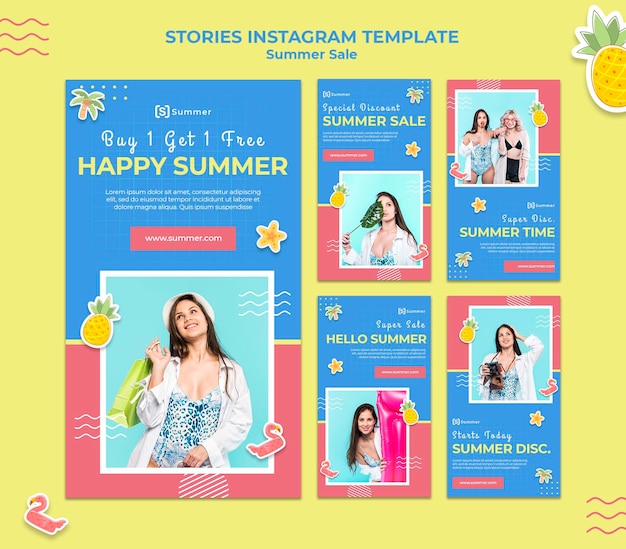 Summer sales social media stories