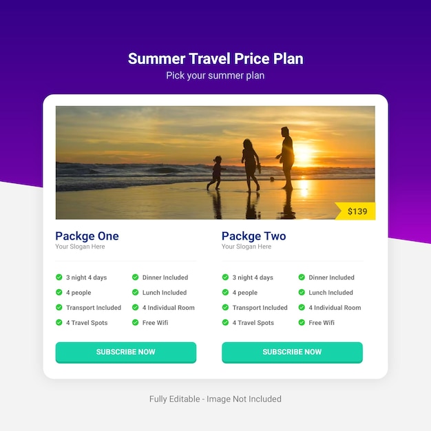 Summer Vacation Price Plan