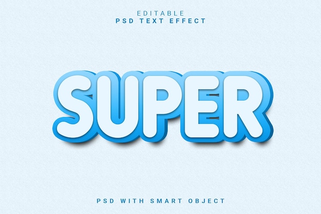 PSD super 3d text effect