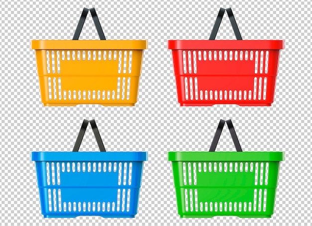 Supermarket plastic basket set