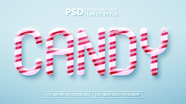 Sweet Candy Cane Smart Object Layer Effect