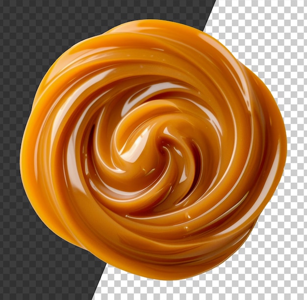 PSD swirling caramel sauce