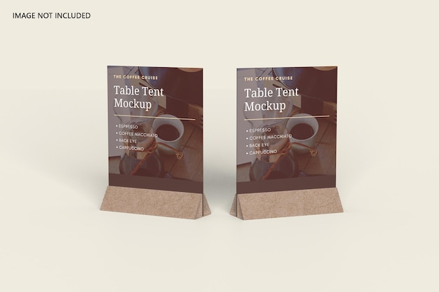 PSD table tent mockup