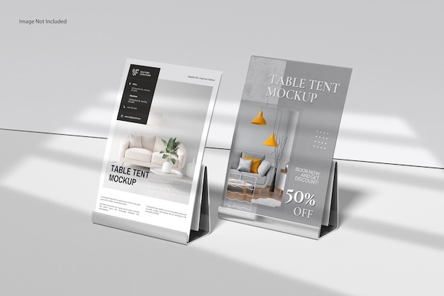 PSD table tent mockup