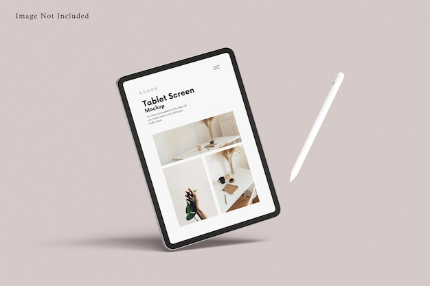 PSD tablet screen mockup