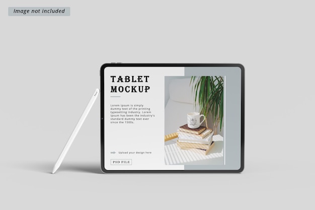 Tablet screen mockup