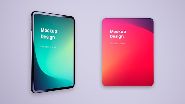 Tablet and screen - ui ux mockup
