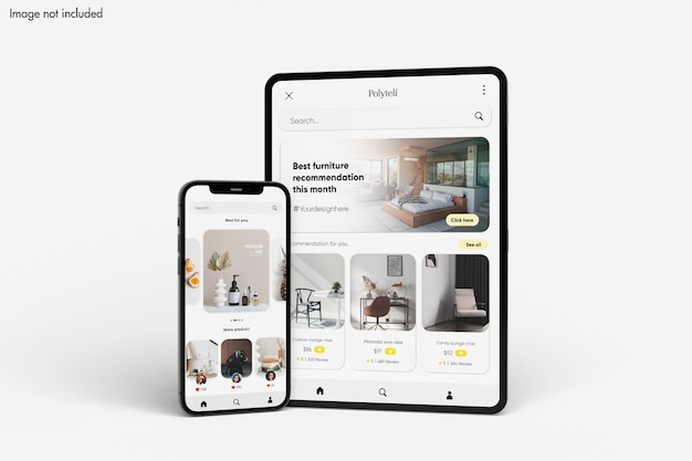 Tablet and smartphone mockup