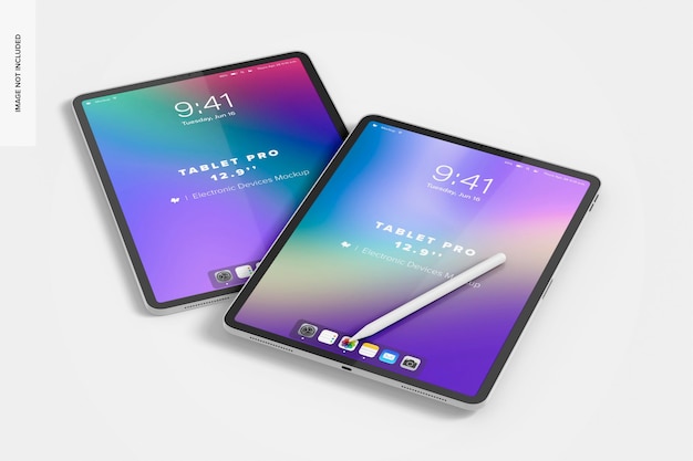 Tablets Pro 129 inch Mockup